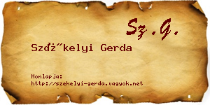 Székelyi Gerda névjegykártya